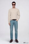 Regular Fit Bisiklet Yaka Dokulu Erkek Sweat 0S20173-70134 BEJ
