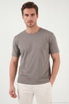 Regular Fit Bisiklet Yaka Erkek T Shirt 5902985 KAHVE