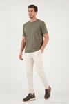 Regular Fit Bisiklet Yaka Erkek T Shirt 5902985 HAKİ