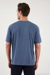 Regular Fit Bisiklet Yaka Erkek T Shirt 5902985 İNDİGO