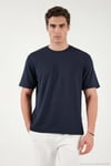 Regular Fit Bisiklet Yaka Erkek T Shirt 5904028 LACİVERT