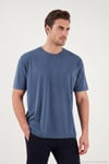 Regular Fit Bisiklet Yaka Erkek T Shirt 5902985 İNDİGO