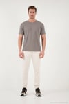 Regular Fit Bisiklet Yaka Erkek T Shirt 5902985 KAHVE