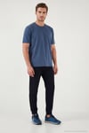 Regular Fit Bisiklet Yaka Erkek T Shirt 5902985 İNDİGO