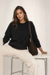 Regular Fit Bisiklet Yaka Kadın Kazak 26K0039K1 SİYAH
