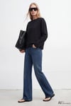 Regular Fit Bisiklet Yaka Kadın Sweat 1620070-900 SİYAH