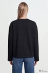 Regular Fit Bisiklet Yaka Kadın Sweat 1620070-900 SİYAH