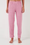 Regular Fit Bisiklet Yaka Kısa Kollu Kadın Pijama Takımı 65750107 PUDRA