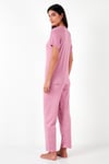 Regular Fit Bisiklet Yaka Kısa Kollu Kadın Pijama Takımı 65750107 PUDRA