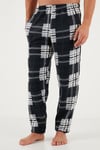 Regular Fit Bisiklet Yaka Kışlık Yumuşak Dokulu Polar Erkek Pijama Takımı 6096100 GRİ