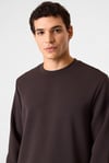 Regular Fit Bisiklet Yaka Örme Erkek Sweat BSW1205200000 113 KOYU KAHVE