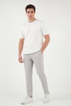 Regular Fit Bisiklet Yaka OYSHO Kumaş Erkek T Shirt 5904091 EKRU