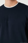 Regular Fit Bisiklet Yaka OYSHO Kumaş Erkek T Shirt 5904091 İNDİGO