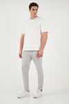 Regular Fit Bisiklet Yaka OYSHO Kumaş Erkek T Shirt 5904091 EKRU