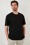 Regular Fit Bisiklet Yaka Pamuklu Erkek T Shirt 5902363 SİYAH