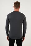 Regular Fit Bisiklet Yaka Pamuklu Erkek Kazak 6353420 ANTRASİT