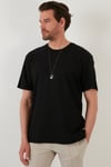 Regular Fit Bisiklet Yaka Pamuklu Erkek T Shirt 5902363 SİYAH
