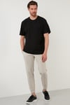 Regular Fit Bisiklet Yaka Pamuklu Erkek T Shirt 5902363 SİYAH