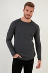 Regular Fit Bisiklet Yaka Pamuklu Erkek Kazak 6353420 ANTRASİT