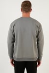 Regular Fit Bisiklet Yaka Pamuklu İçi Tüylü Yumuşak Şardonlu Erkek Sweat 5905255 AÇIK HAKİ