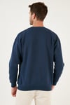 Regular Fit Bisiklet Yaka Pamuklu İçi Tüylü Yumuşak Şardonlu Erkek Sweat 5905255 İNDİGO