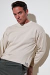 Regular Fit Bisiklet Yaka Pamuklu İçi Tüylü Yumuşak Şardonlu Erkek Sweat 5905255 KUM