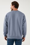 Regular Fit Bisiklet Yaka Pamuklu İçi Tüylü Yumuşak Şardonlu Erkek Sweat 5905255 KOYU GRİ