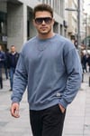Regular Fit Bisiklet Yaka Pamuklu İçi Tüylü Yumuşak Şardonlu Erkek Sweat 5905255 KOYU GRİ
