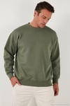 Regular Fit Bisiklet Yaka Şardonlu 2'li Paket Erkek Sweat 5905255S2 İNDİGO-HAKİ