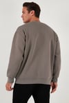 Regular Fit Bisiklet Yaka Şardonlu 2'li Paket Erkek Sweat 5905255S2 KOYU LACİVERT-TOPRAK