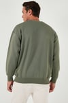 Regular Fit Bisiklet Yaka Şardonlu 2'li Paket Erkek Sweat 5905255S2 İNDİGO-HAKİ