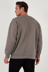 Regular Fit Bisiklet Yaka Şardonlu 2'li Paket Erkek Sweat 5905255S2 Ekru-Toprak