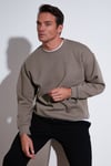 Regular Fit Bisiklet Yaka Şardonlu 2'li Paket Erkek Sweat 5905255S2 ELMA-TOPRAK