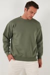 Regular Fit Bisiklet Yaka Şardonlu 2'li Paket Erkek Sweat 5905255S2 Ekru-Haki