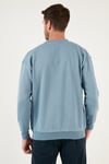 Regular Fit Bisiklet Yaka Şardonlu 2'li Paket Erkek Sweat 5905255S2 Mavi-Mavi