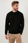 Regular Fit Bisiklet Yaka Şardonlu 2'li Paket Erkek Sweat 5905255S2 SİYAH-VİŞNE