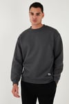 Regular Fit Bisiklet Yaka Şardonlu 2'li Paket Erkek Sweat 5905255S2 Antrasit-Antrasit