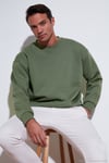 Regular Fit Bisiklet Yaka Şardonlu 2'li Paket Erkek Sweat 5905255S2 AÇIK GRİ-HAKİ