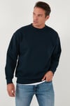 Regular Fit Bisiklet Yaka Şardonlu 2'li Paket Erkek Sweat 5905255S2 KOYU LACİVERT-TOPRAK
