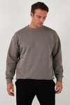Regular Fit Bisiklet Yaka Şardonlu 2'li Paket Erkek Sweat 5905255S2 Ekru-Toprak