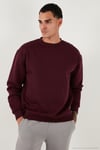 Regular Fit Bisiklet Yaka Şardonlu 2'li Paket Erkek Sweat 5905255S2 SİYAH-VİŞNE
