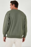 Regular Fit Bisiklet Yaka Şardonlu 2'li Paket Erkek Sweat 5905255S2 İNDİGO-HAKİ