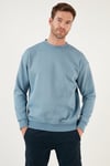 Regular Fit Bisiklet Yaka Şardonlu 2'li Paket Erkek Sweat 5905255S2 Mavi-Mavi
