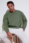 Regular Fit Bisiklet Yaka Şardonlu 2'li Paket Erkek Sweat 5905255S2 AÇIK GRİ-HAKİ