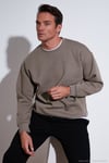 Regular Fit Bisiklet Yaka Şardonlu 2'li Paket Erkek Sweat 5905255S2 ELMA-TOPRAK