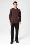 Regular Fit Bisiklet Yaka Triko Erkek Kazak BTR4005200000 113 KOYU KAHVE