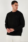 Regular Fit Bisiklet Yaka Uzun Kollu Erkek Sweat 5901066 SİYAH