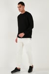 Regular Fit Bisiklet Yaka Uzun Kollu Erkek Sweat 5901066 SİYAH