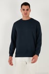 Regular Fit Bisiklet Yaka Uzun Kollu Erkek Sweat 5901066 LACİVERT