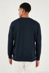 Regular Fit Bisiklet Yaka Uzun Kollu Erkek Sweat 5901066 LACİVERT